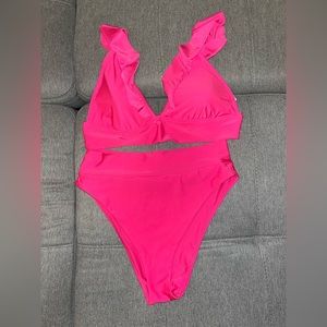 Aerie Ruffle High Cut Bikini